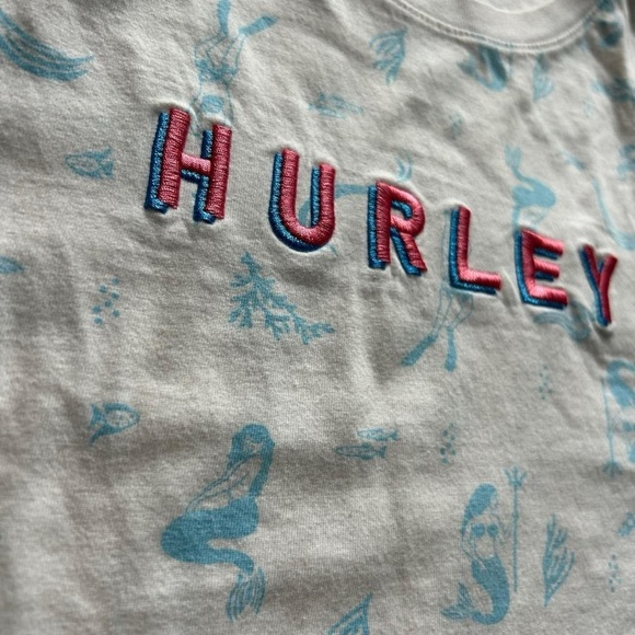 Men’s Hurley Tee -Mermaids & Deep Sea Diving | T-Shirt | Size M | Blue Teal - Picture 9 of 10